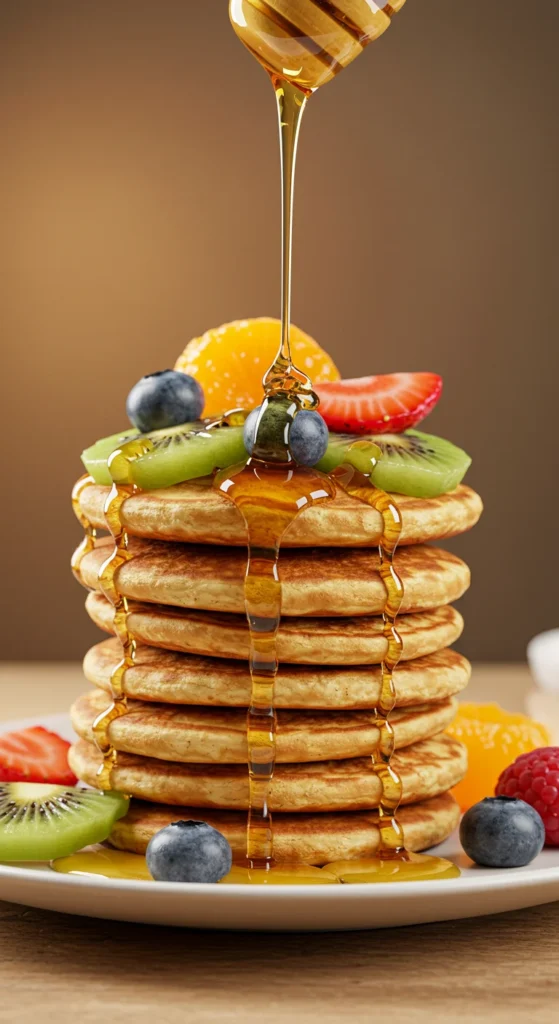 Rainbow Fruit Pancakes