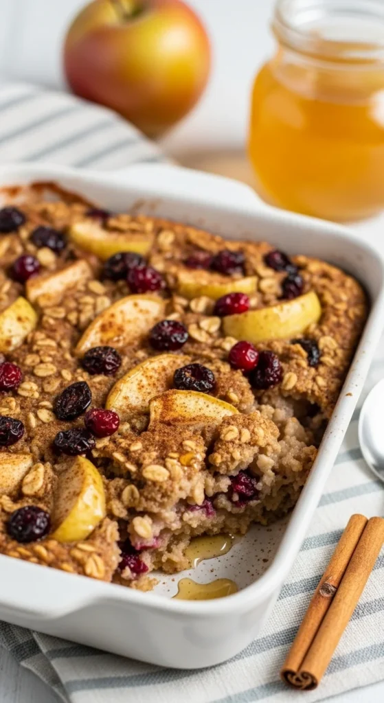 Apple-Cranberry Oatmeal Bake