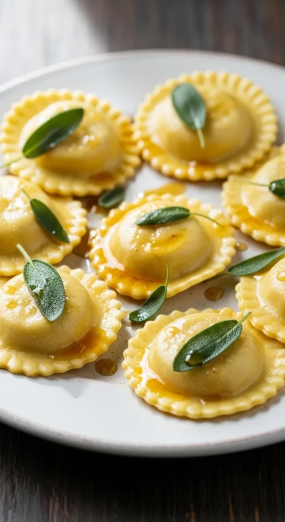 Butternut Squash Ravioli with Sage Butter