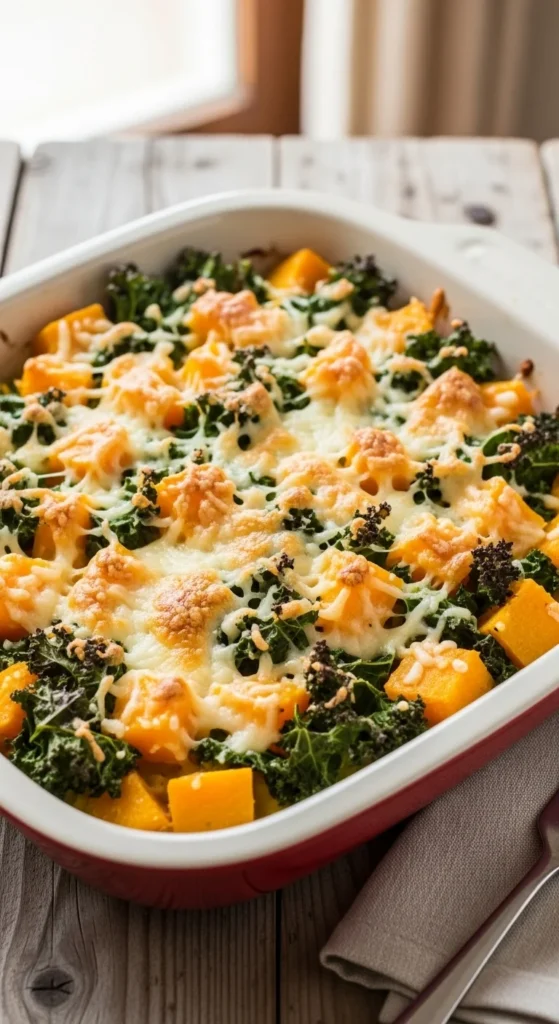 Butternut Squash and Kale Casserole