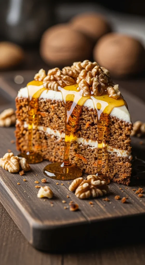Carrot Spice Cake with Honey Drizzle