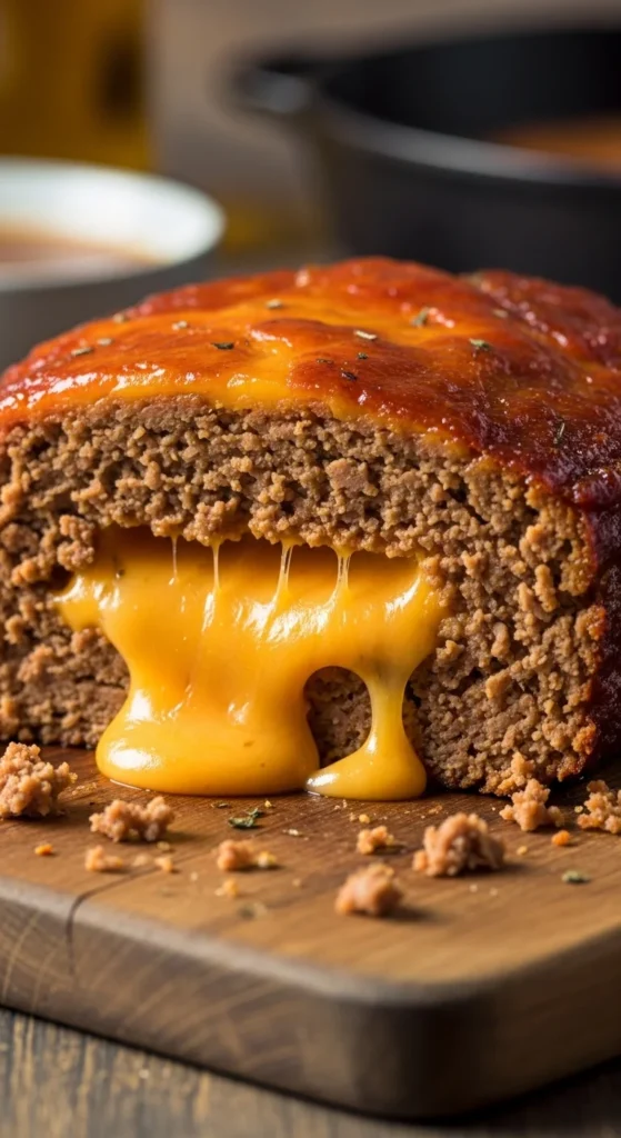 Cheddar-Stuffed Meatloaf