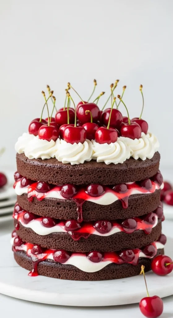 Chocolate Cherry Layer Cake