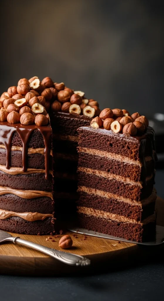 Chocolate Hazelnut Layer Cake