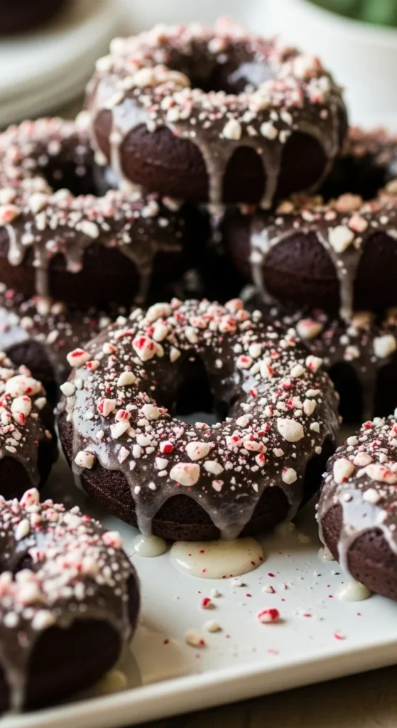  Chocolate Peppermint Donuts