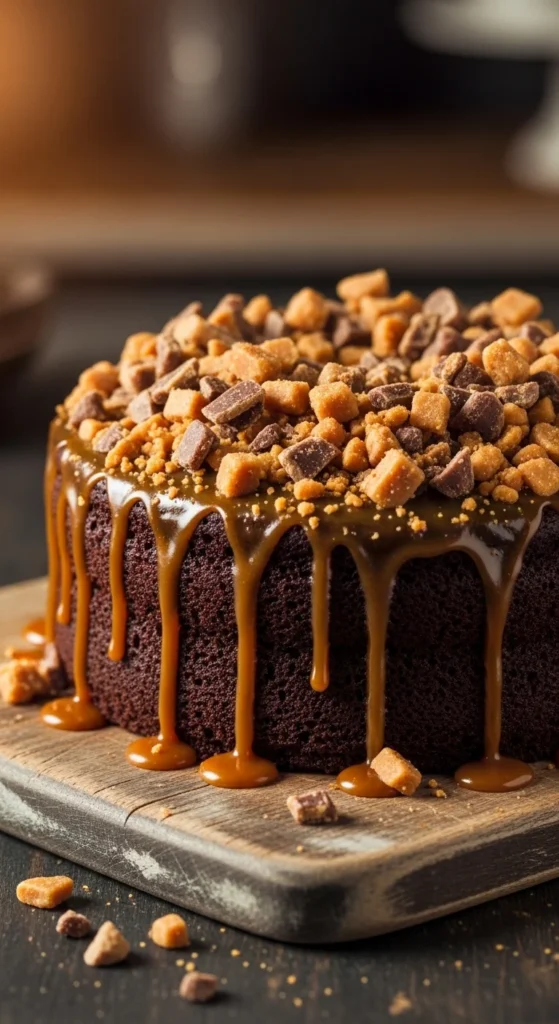 Chocolate Toffee Crunch Cake