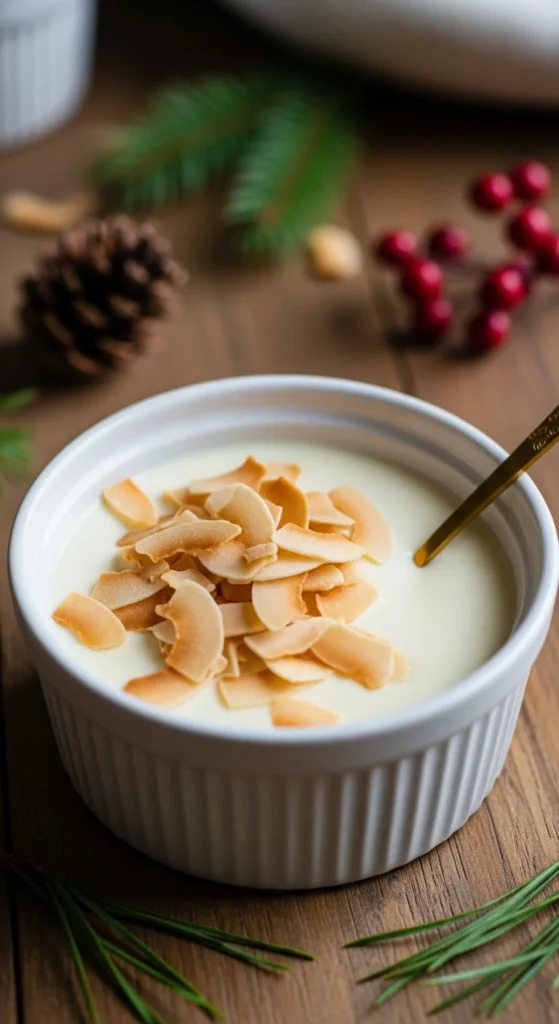 Coconut Christmas Pudding