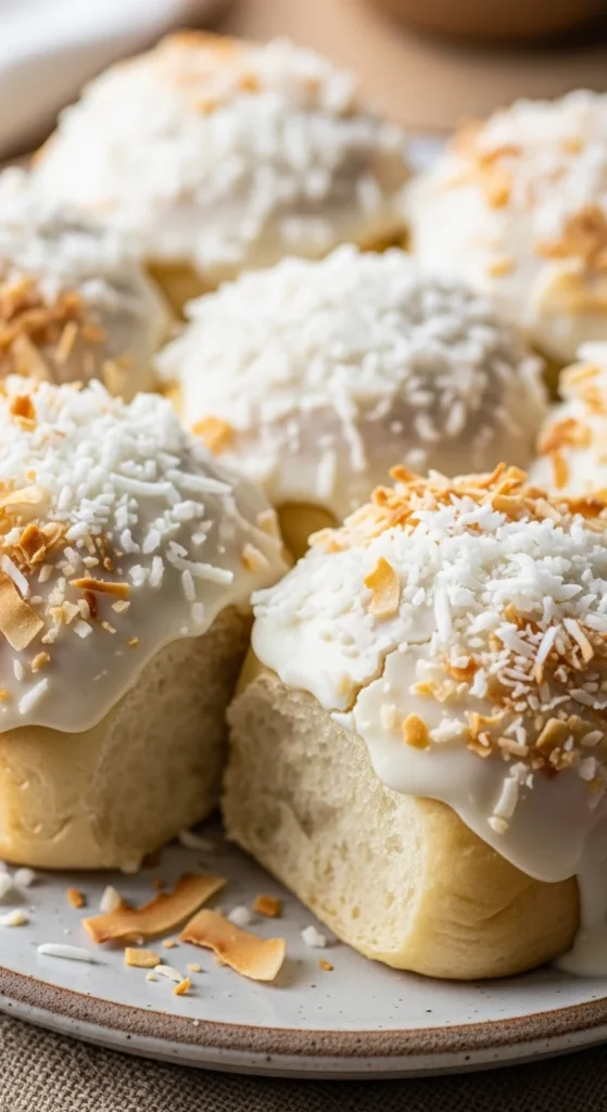Coconut Cream Cinnamon Rolls