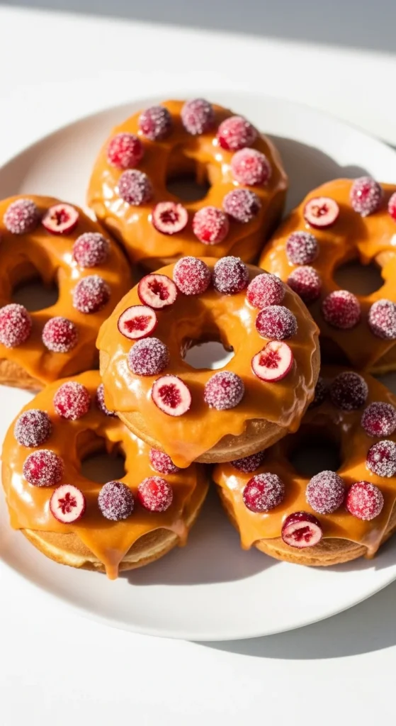 Cranberry-Orange Glazed Donuts