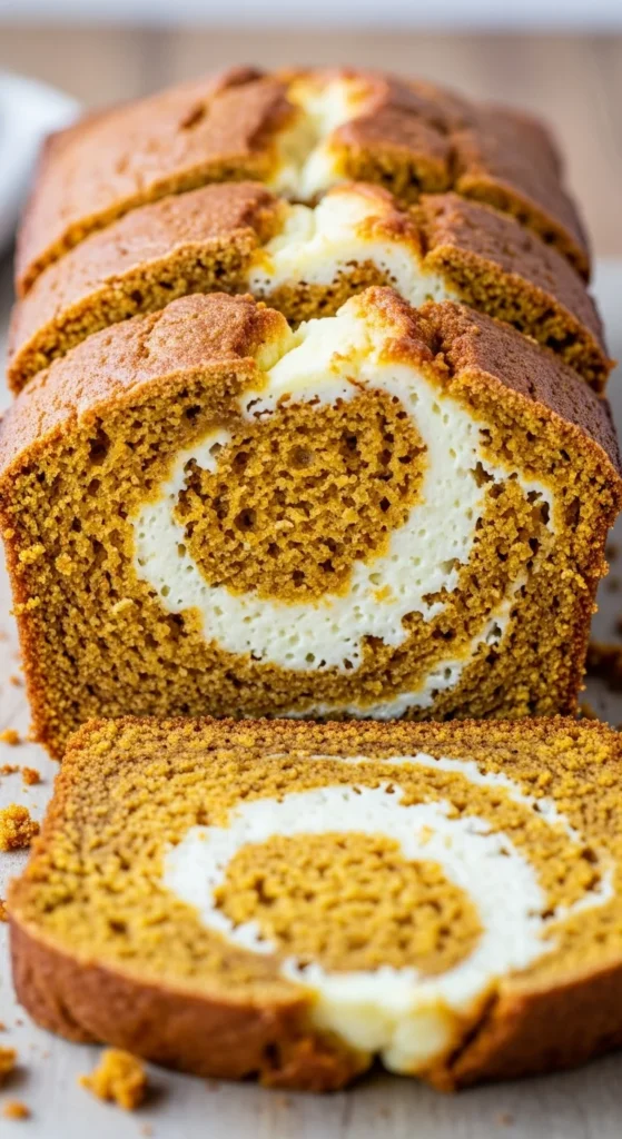 Cream Cheese Swirl Pumpkin Bread