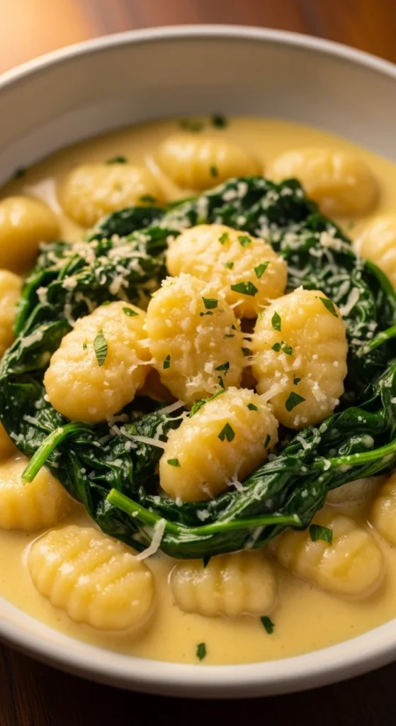 Creamy Gnocchi with Spinach