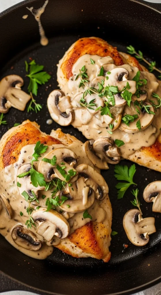 Creamy Mushroom Chicken Skillet
