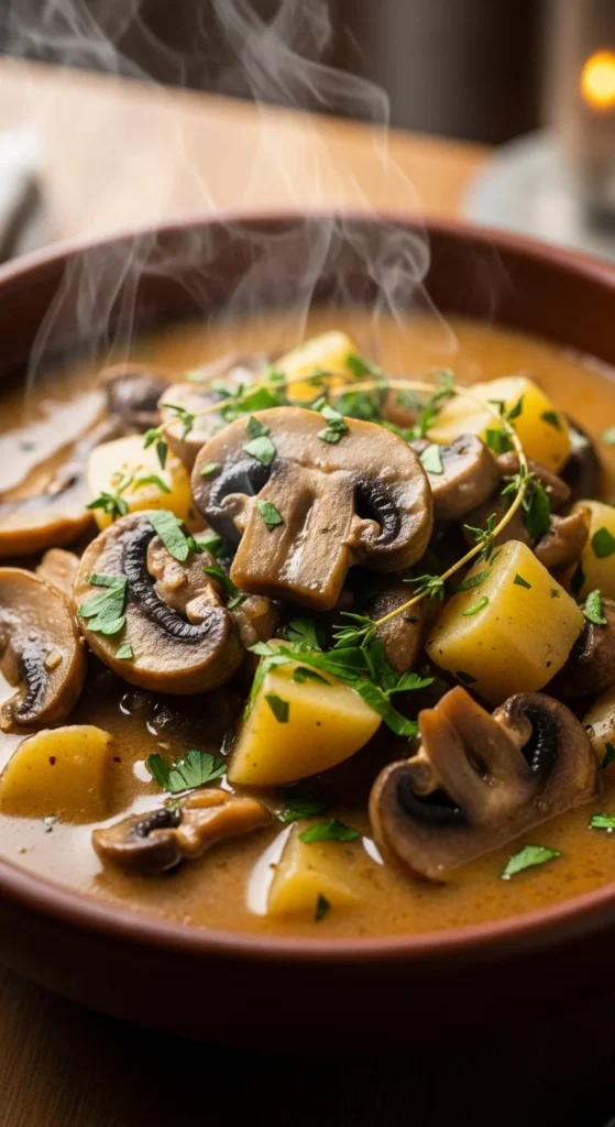 Creamy Mushroom and Potato Stew
