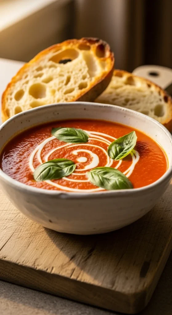 Creamy Roasted Tomato Basil Soup