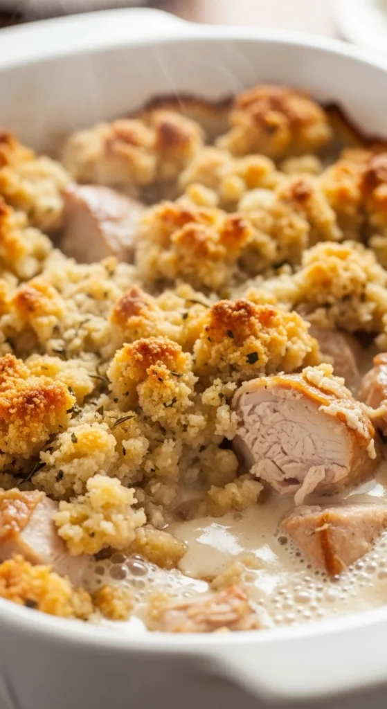 Creamy Turkey and Stuffing Bake