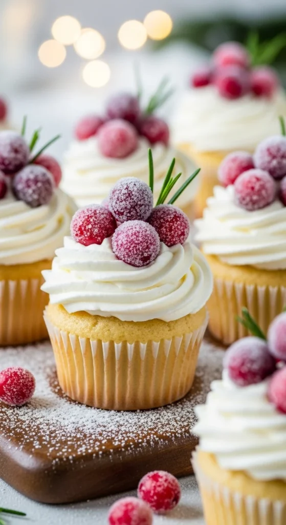 Frosted Cranberry Cupcakes