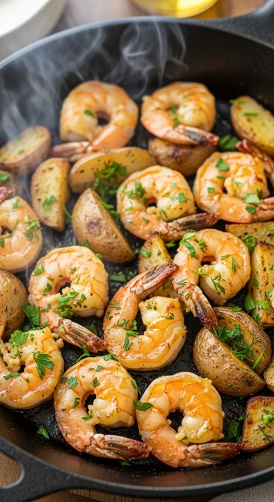 Garlic Butter Shrimp and Potatoes