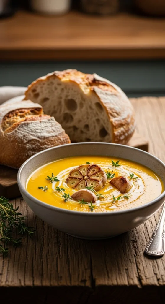 Garlic Herb Pumpkin Soup