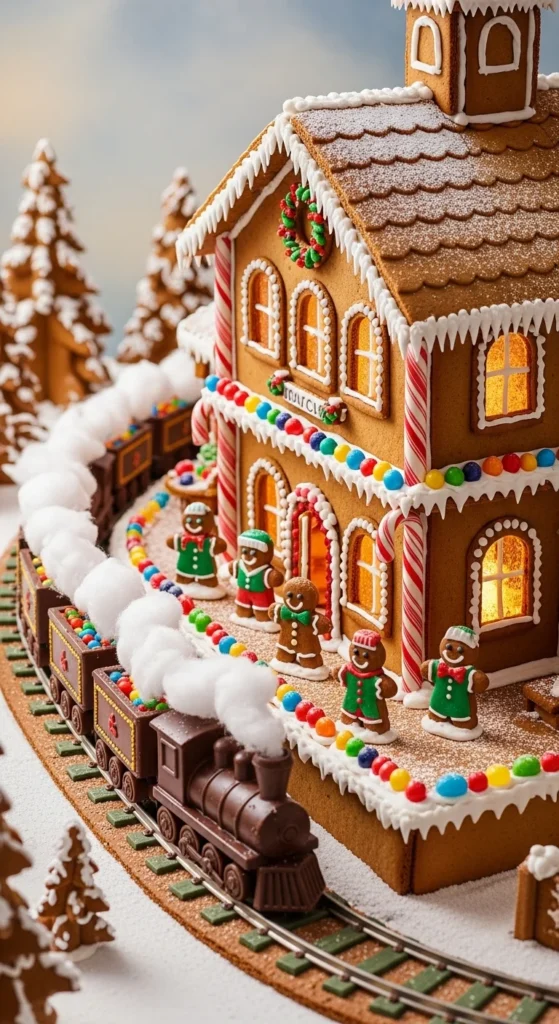Gingerbread Train Station