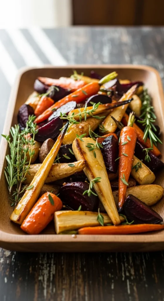Maple Roasted Root Vegetables