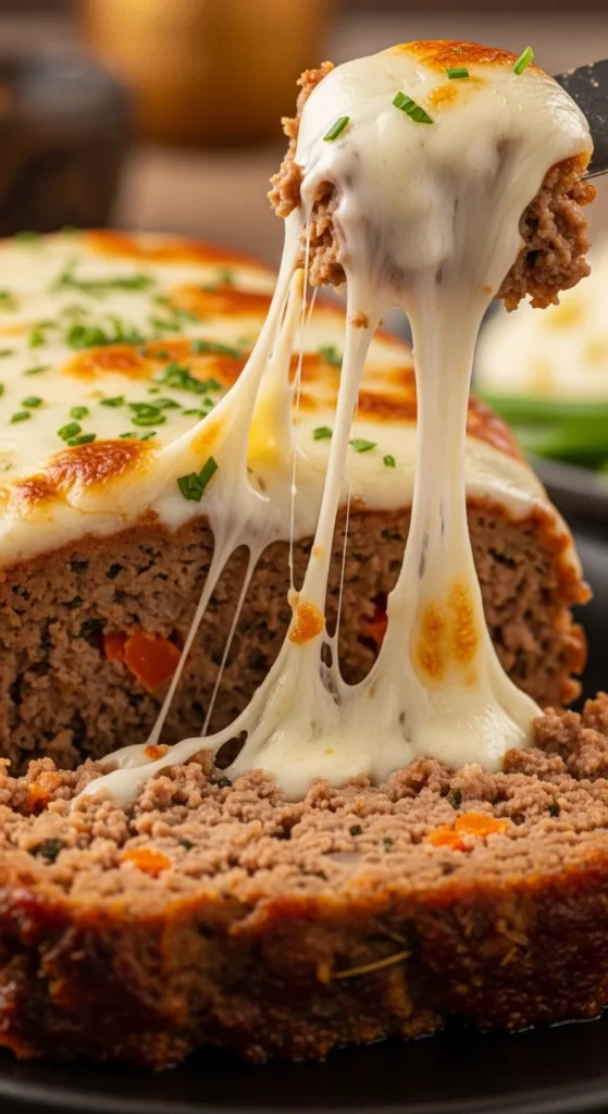 Mozzarella-Stuffed Meatloaf