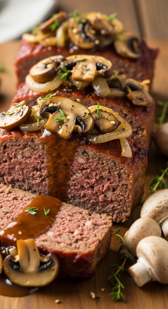 Mushroom and Onion Meatloaf