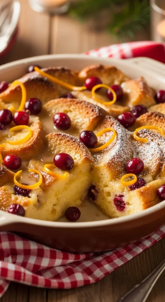 Orange Cranberry Bread Pudding