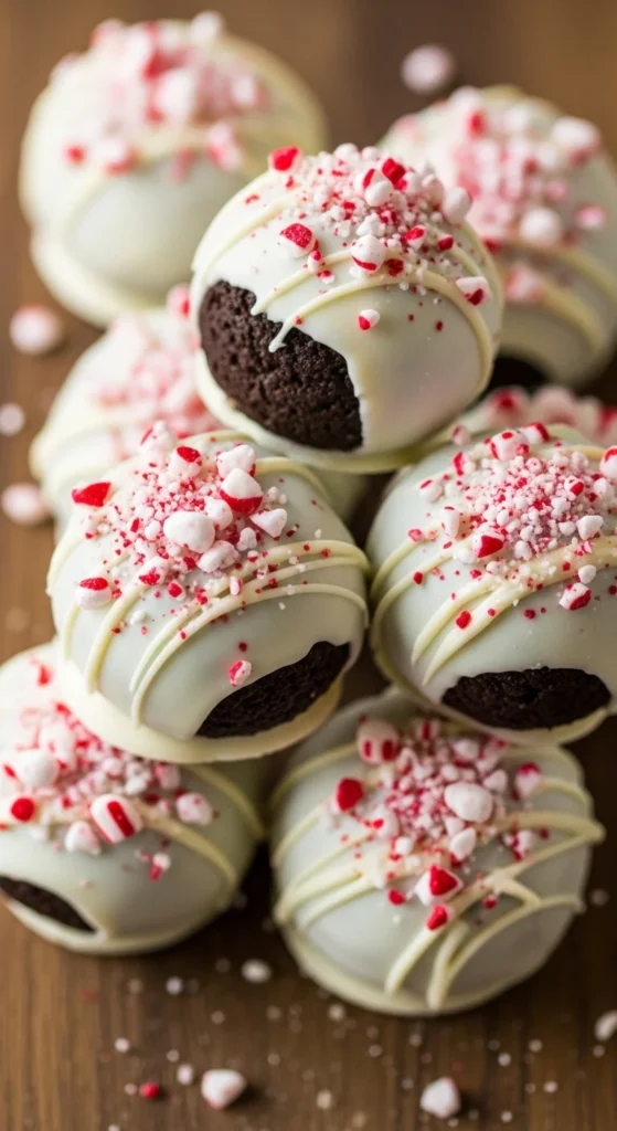 Peppermint Oreo Truffles