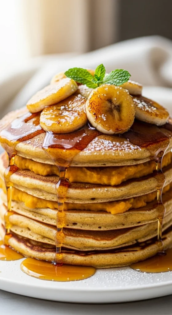 Pumpkin Banana Pancakes