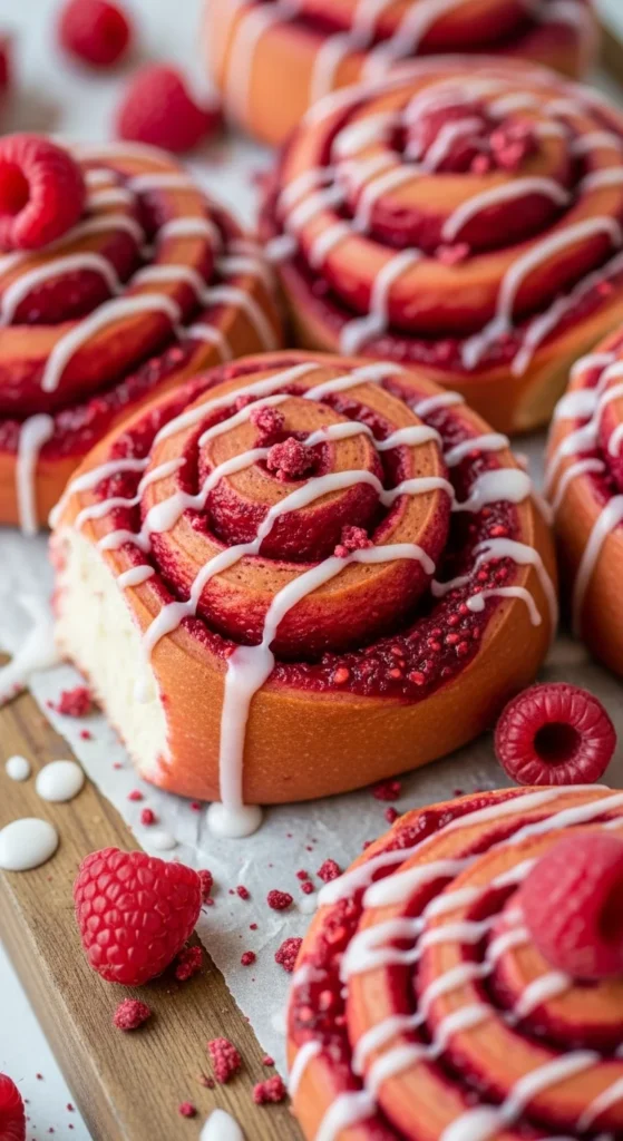 Raspberry Swirl Cinnamon Rolls