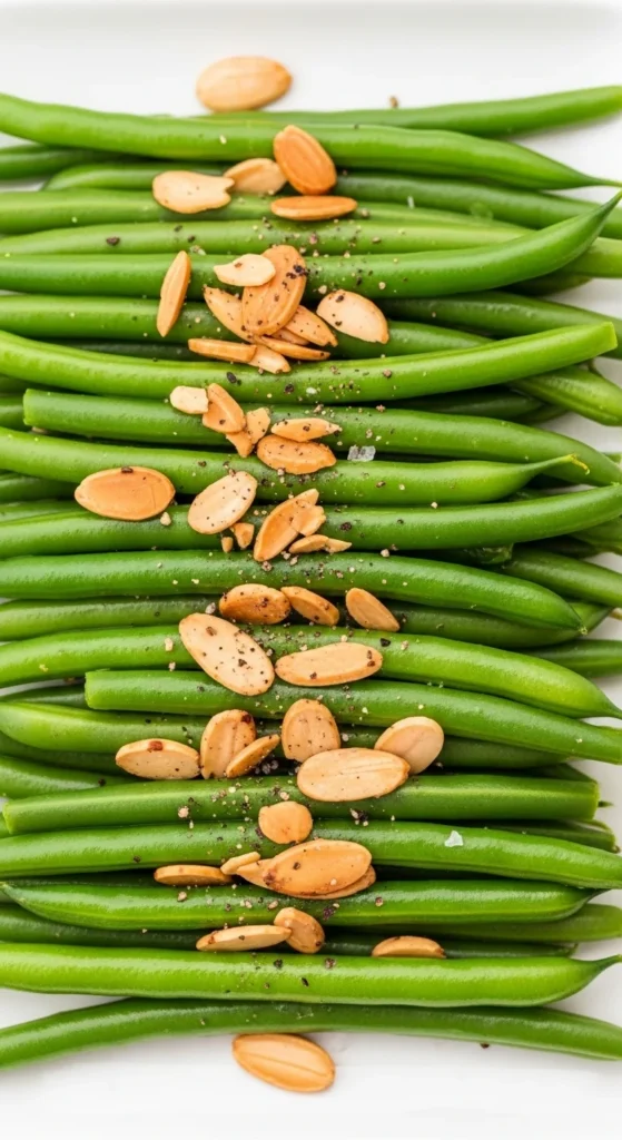 Roasted Green Beans with Almonds