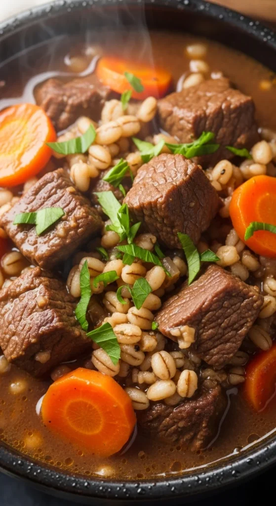 Slow Cooker Beef and Barley Stew