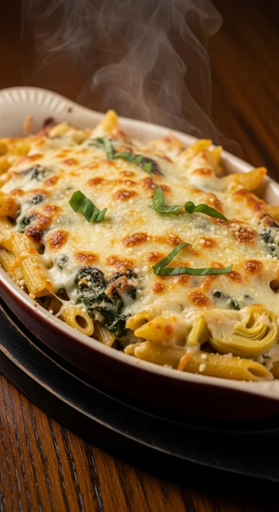Spinach Artichoke Pasta Bake
