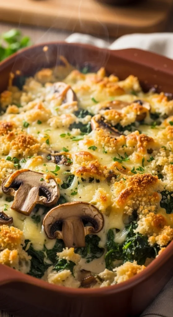 Spinach and Mushroom Casserole