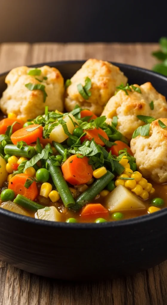 Vegetable Stew with Dumplings