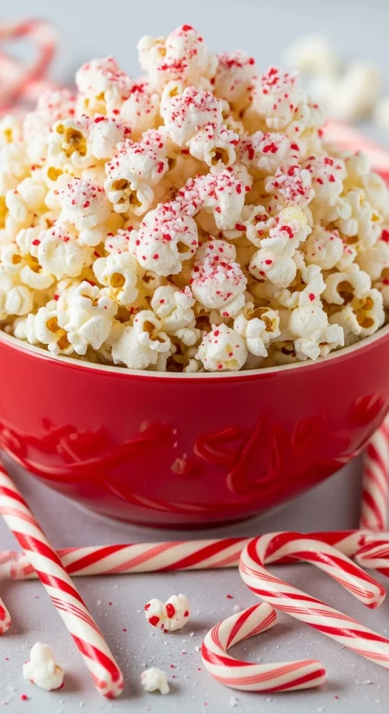 White Chocolate Peppermint Popcorn