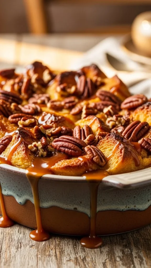 Caramel Pecan Bread Pudding