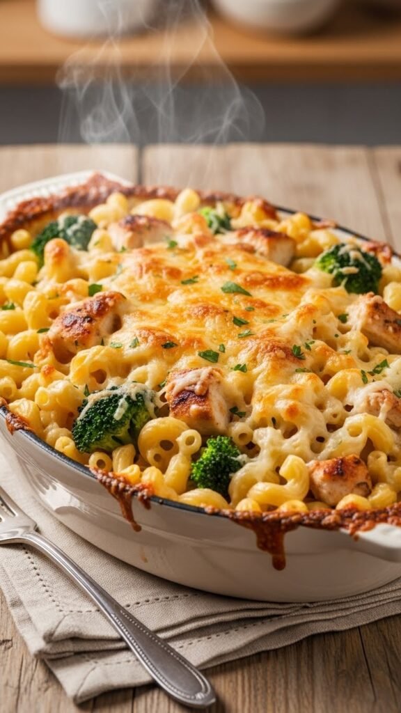 Chicken and Broccoli Mac and Cheese