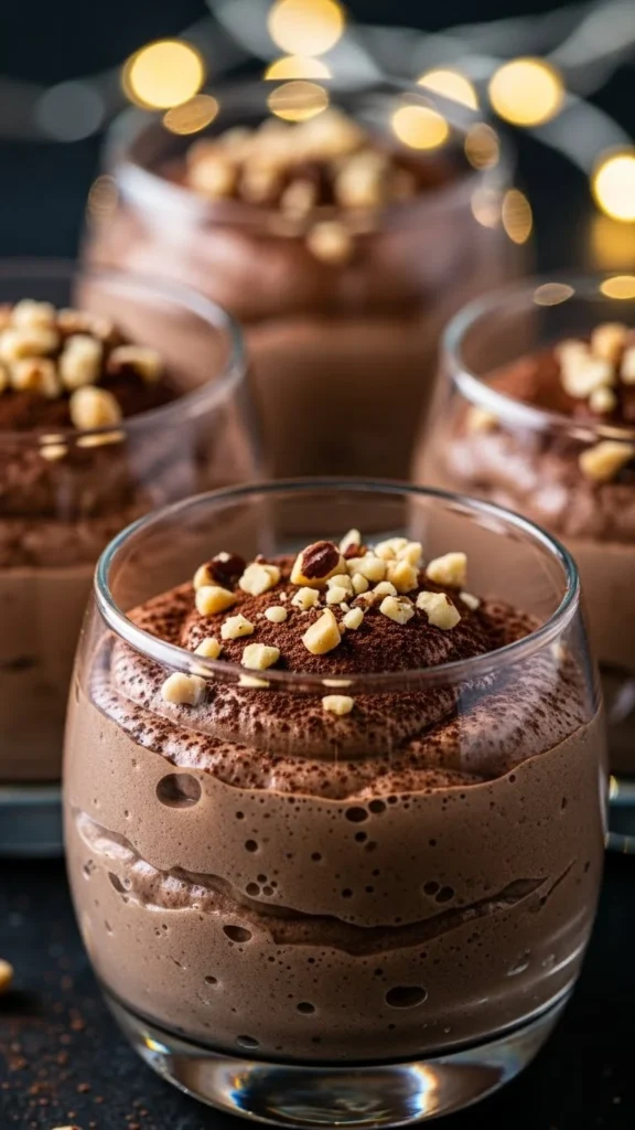 Chocolate Hazelnut Mousse Cups