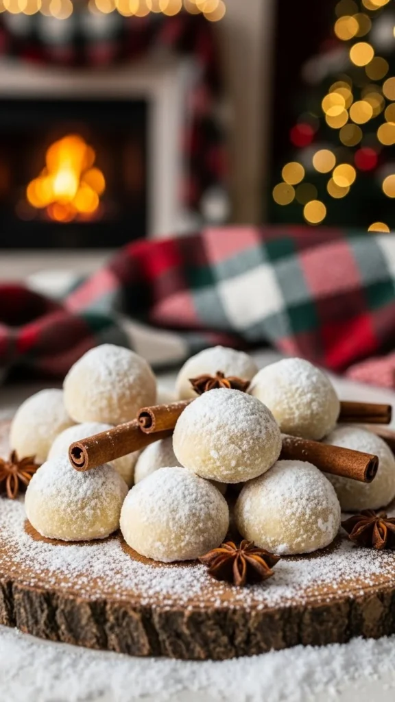 Cinnamon Sugar Snowball Cookies