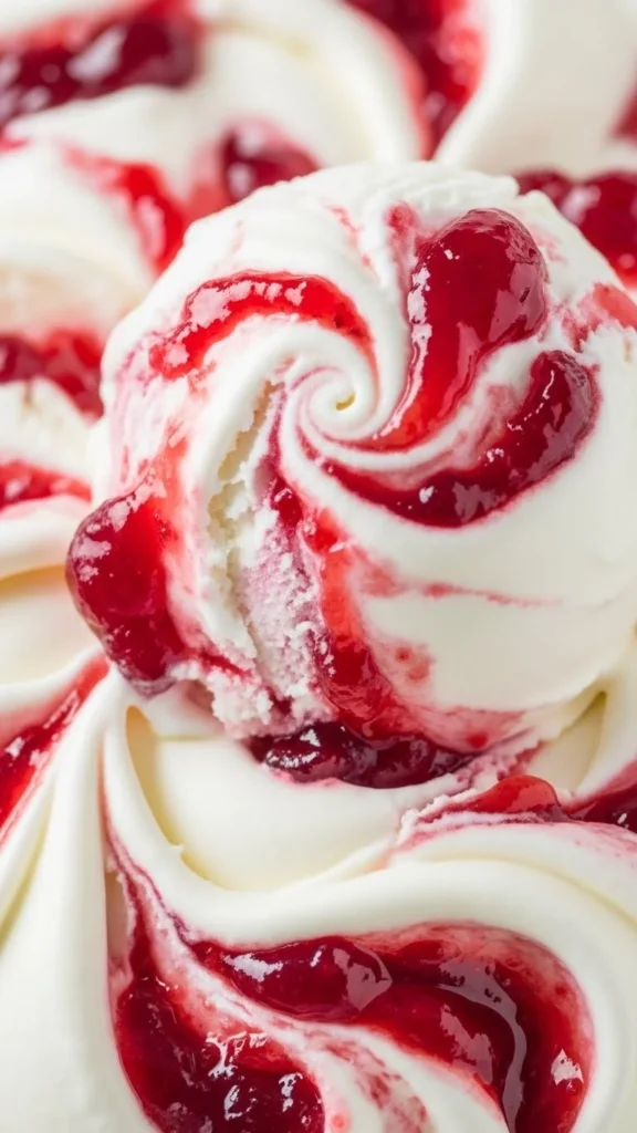 Cranberry Swirl Ice Cream