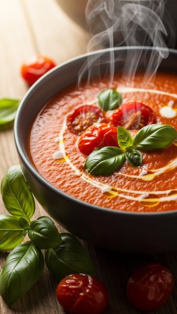 Creamy Roasted Tomato Basil Soup