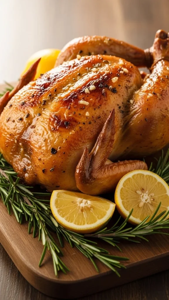 Herb-Roasted Chicken with Garlic Butter