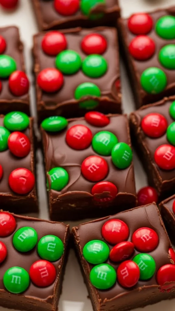 Holiday M&M Chocolate Fudge