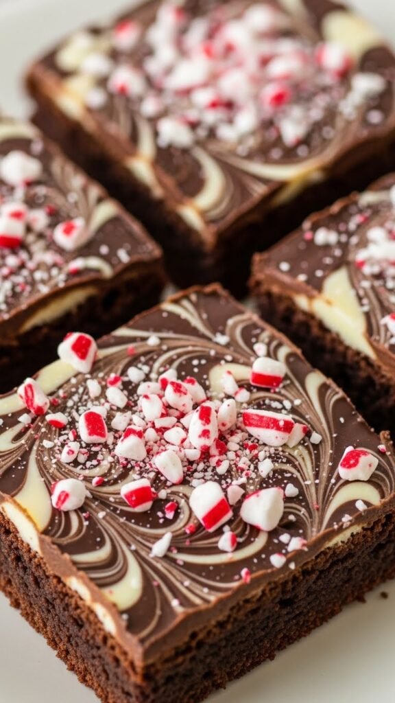Chocolate Peppermint Bark Brownies