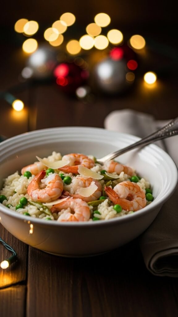 Shrimp and Pea Risotto