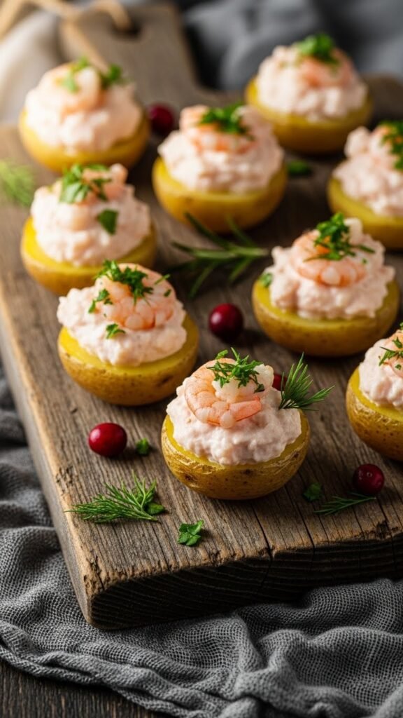Shrimp-Stuffed Mini Potatoes