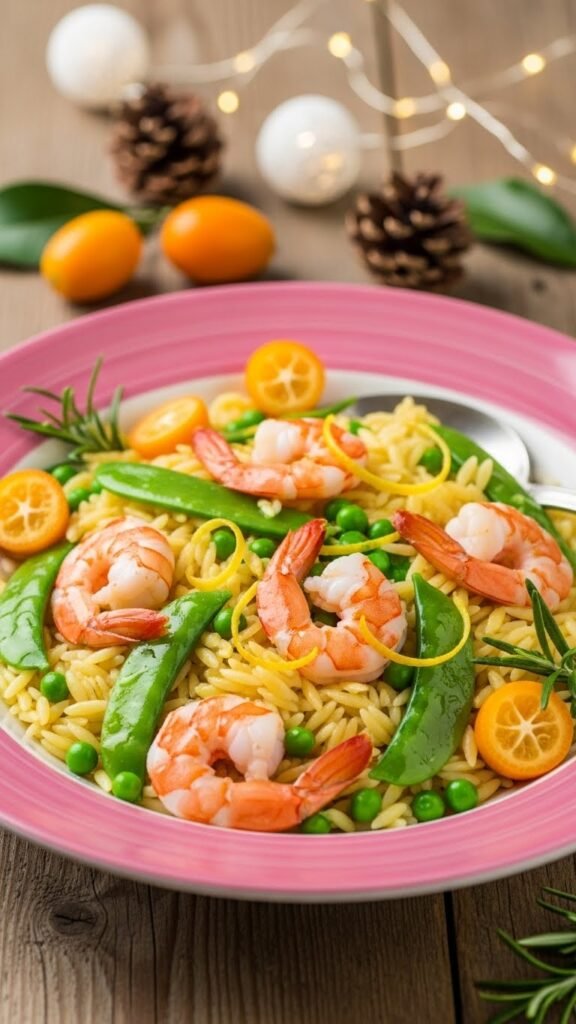 Dill Lemon Shrimp Orzo