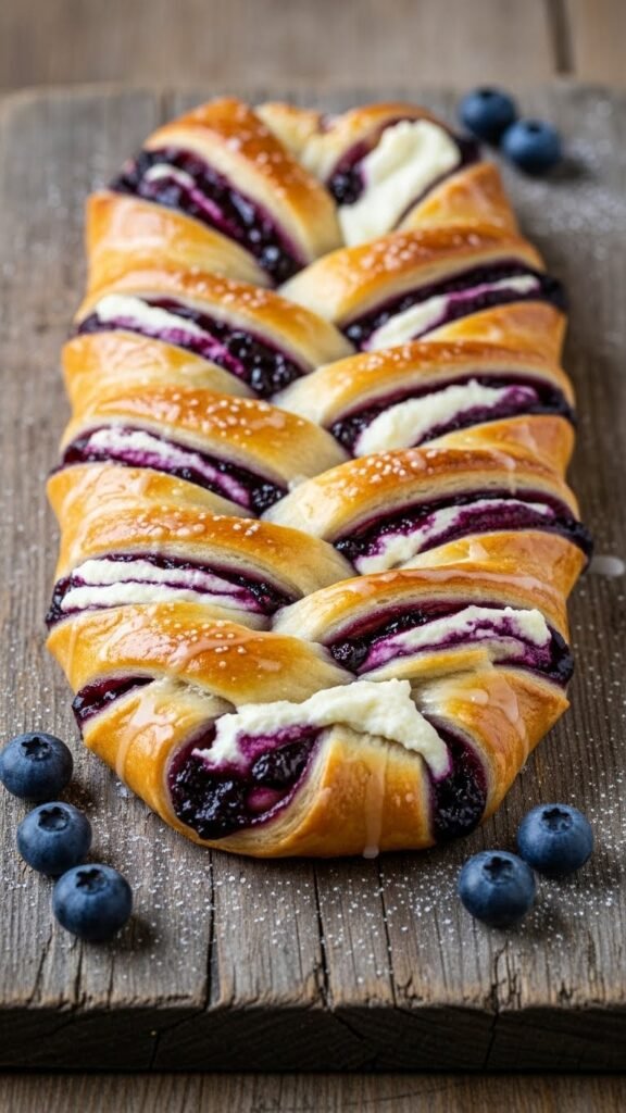 Blueberry Cream Cheese Danish Braid