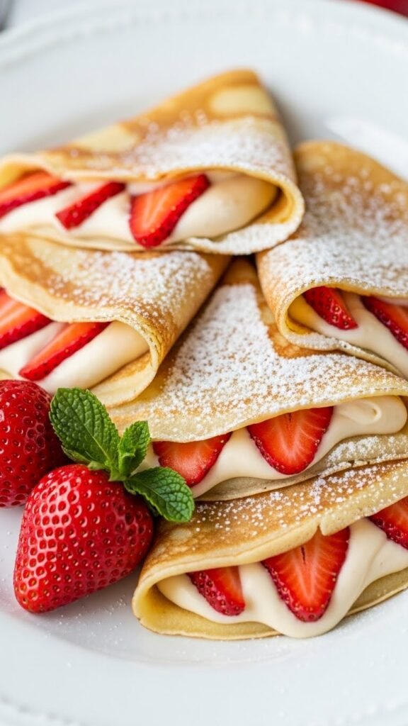Strawberry Cream Crepes